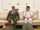 เจ้ากรมข่าวทหารเรือ ให้การรับรอง พลเรือเอก Tin Aung San ผู้บัญชาการทหารเรือสาธารณรัฐแห่งสหภาพเมียนมา และคณะ